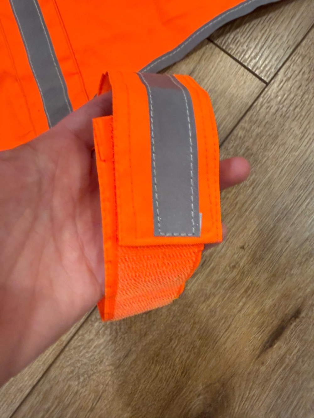 Dog Reflective Safety Vest - Orange with Blue Paw - Picture 2 of 2